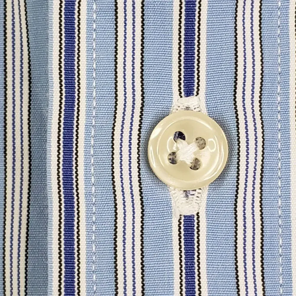 Polo Ralph Lauren Shirt Oxford Mens Size XL Stripe Button Down Long Sleeve Blue